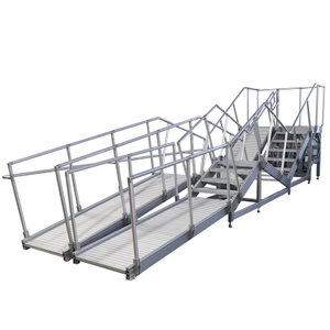 Escalera de escalera de plataforma de trabajo de aluminio de servicio de personalización de una parada